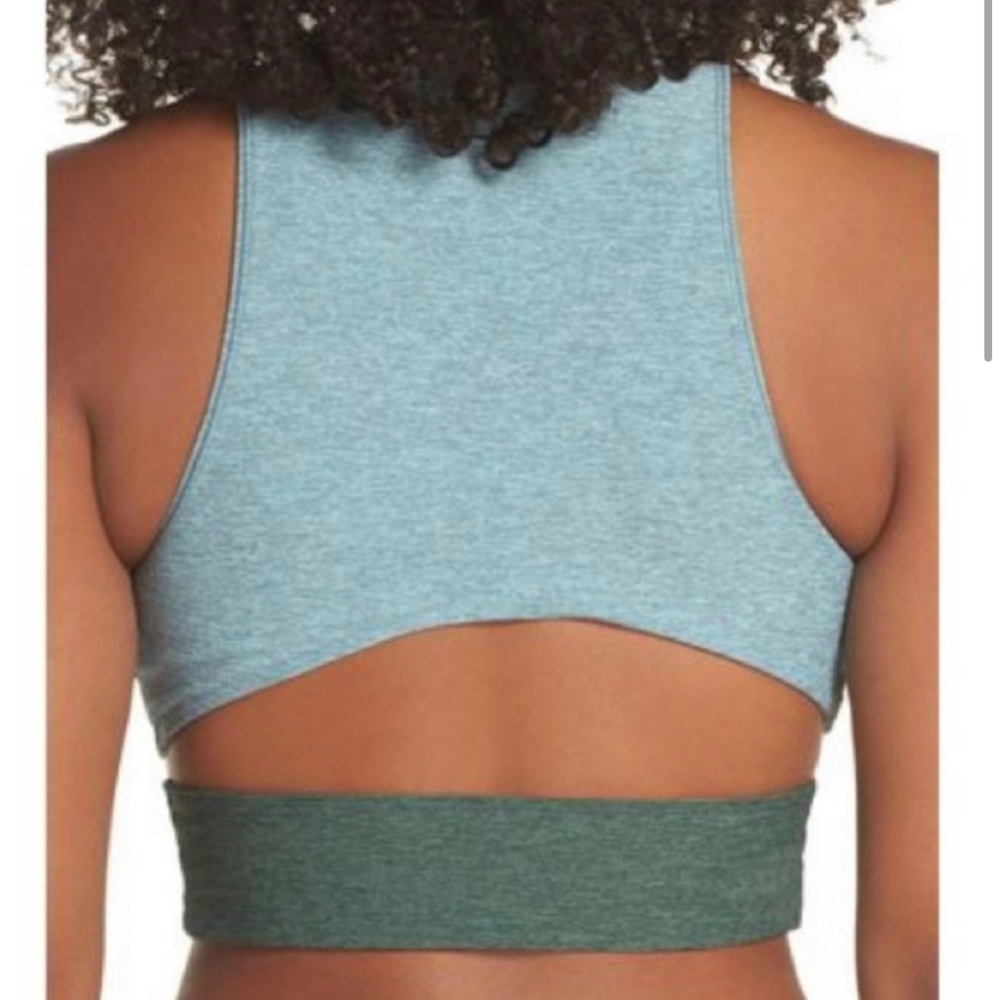 Outdoor Voices Set | 7/8 Spring Leggings & Slash Top | Green Blue & Pink |Size M - Picture 3 of 10